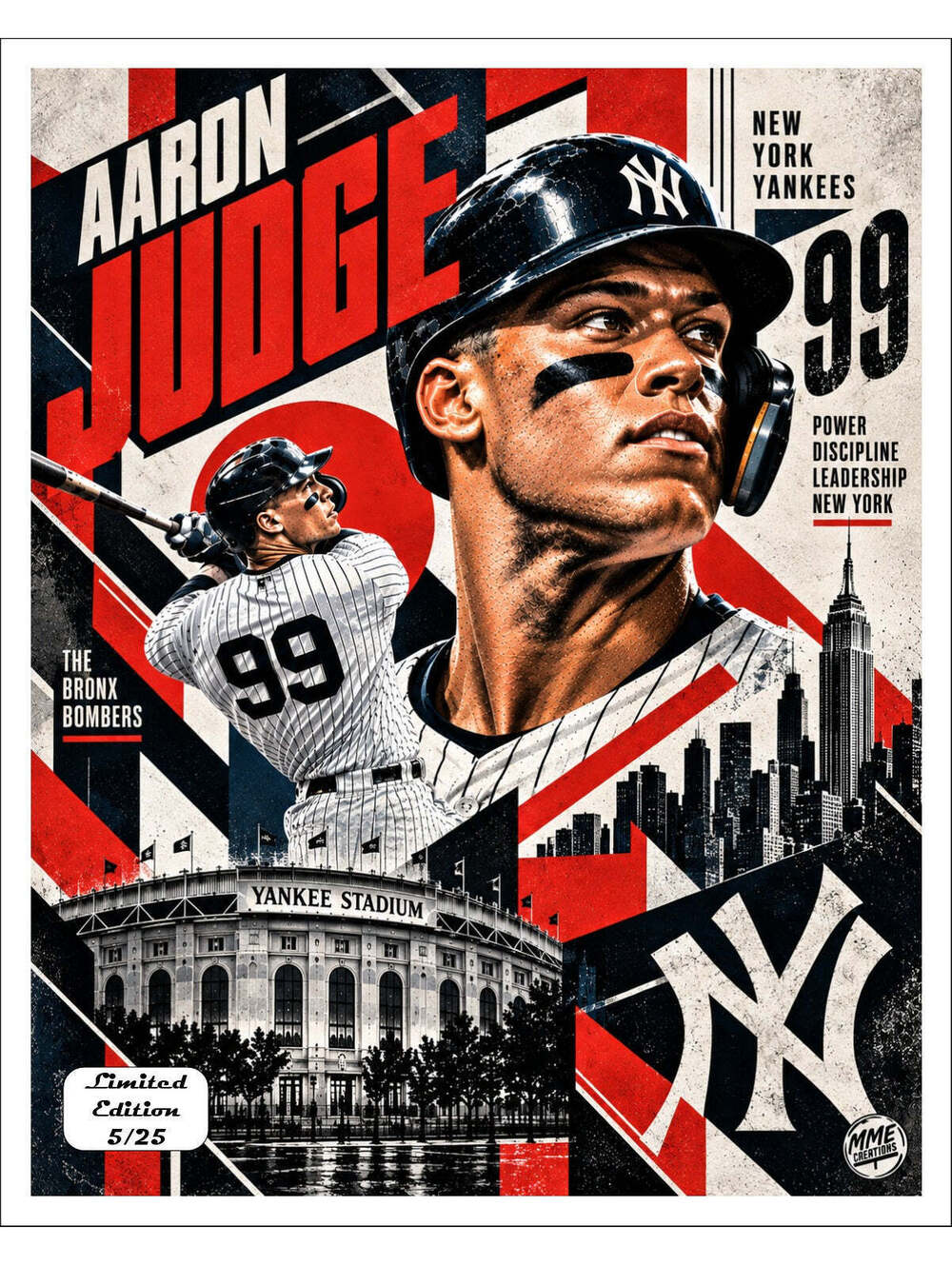 4696 Aaron Judge Avant-Garde Collection Limited Edition /25 8x10 Sports Print